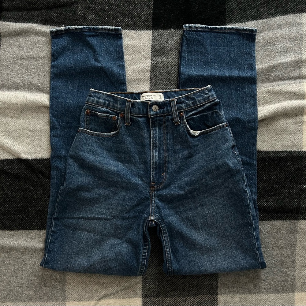 Abercrombie & Fitch Women’s the 90s straight ultra high-rise jeans Size 26/2L - Picture 5 of 9